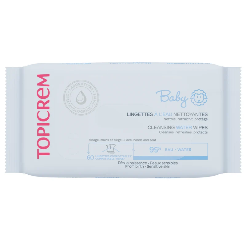 Lingettes à l'eau nettoyantes