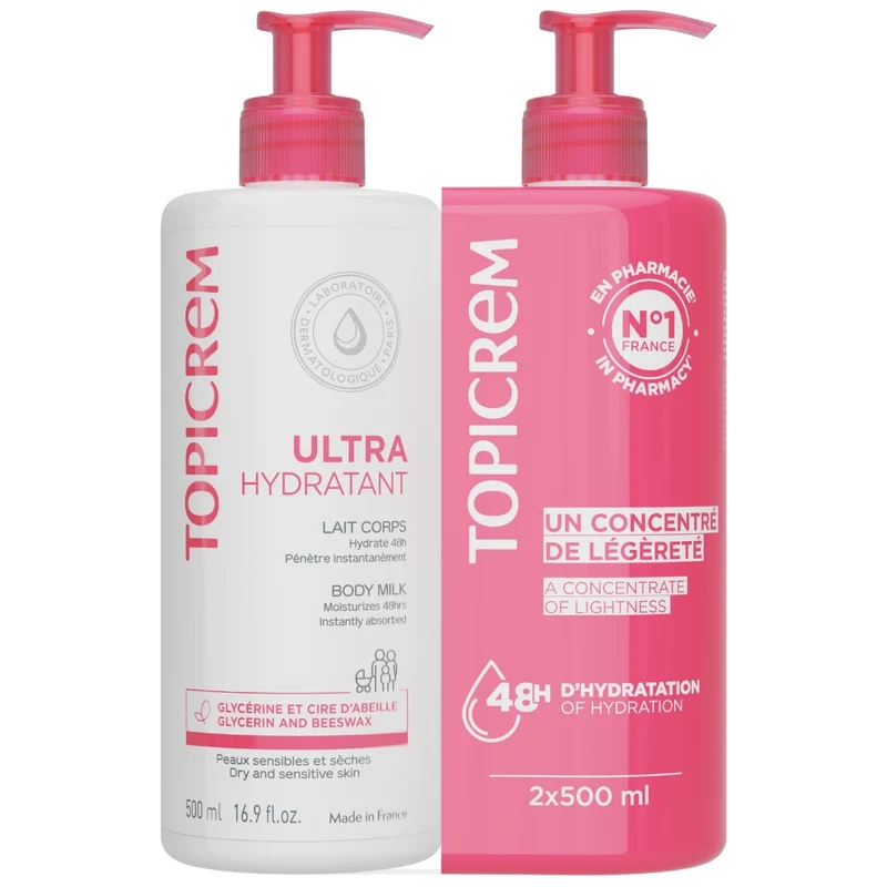 Lot x2 lait corps 500ml